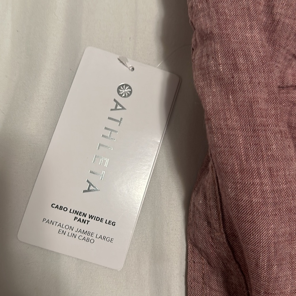 3/$125 NWT Athleta Cabo Linen Pant Size 2 tall - Picture 5 of 5